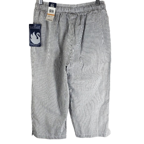 Gloria Vanderbilt Casuals Bermuda Shorts Sz PS Stripes Marjorie Drawstring Waist - Picture 3 of 8